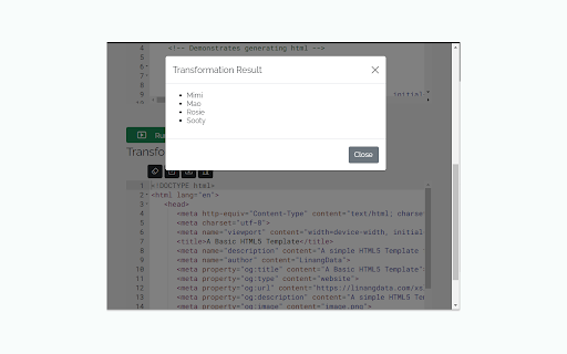XSLT Tester screenshot