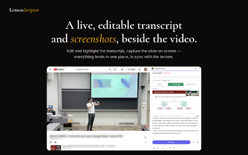 LessonScriptor – Live Transcription & Screenshots screenshot