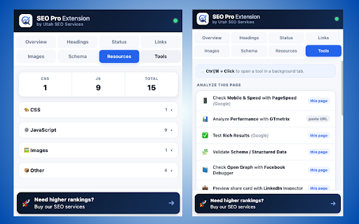 SEO Pro Extension by Utah SEO Services screenshot