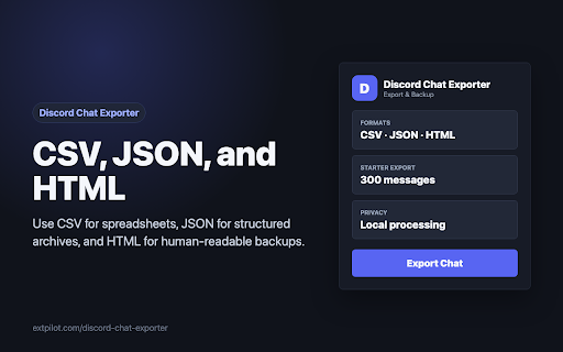 Discord Chat Exporter - Export & Backup screenshot