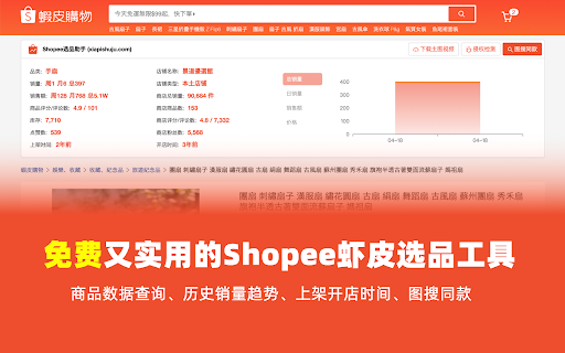 Shopee选品助手 - 免费虾皮选品与数据分析 screenshot