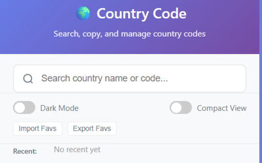 Country Code screenshot