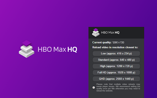 HBO Max HQ: change video quality [QVI] screenshot
