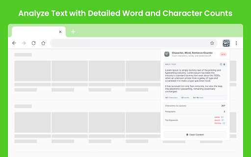 Character, Word, Sentence Counter screenshot