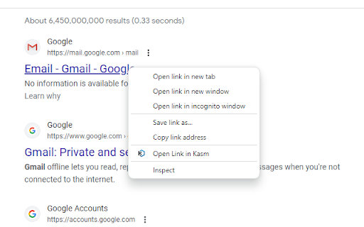 Kasm - Open In Isolation screenshot