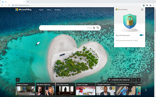 Microsoft Bing InPrivate screenshot