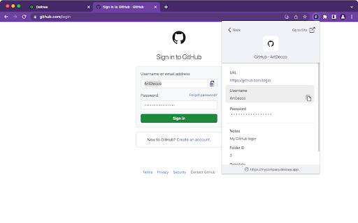Delinea Web Password Filler screenshot