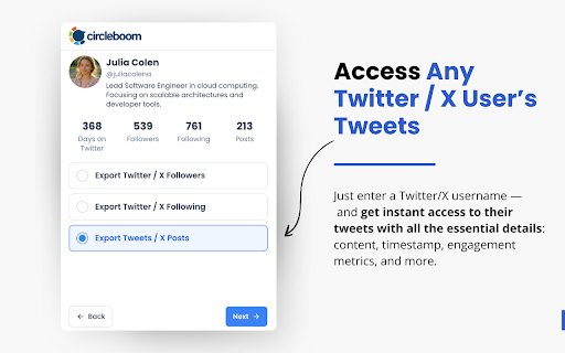 Circleboom Export Twitter/X Tweets screenshot