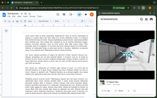 UnblockedHub.com - Play Unblocked Games on Side Panel screenshot
