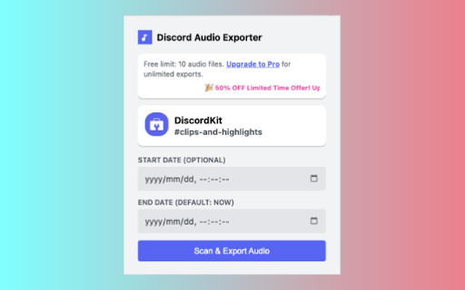 Discord Audio Downloader - DiscordKit screenshot