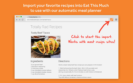 Eat This Much Recipe Clipper screenshot