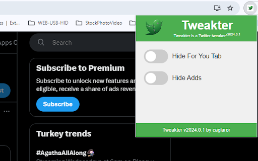 Tweakter screenshot