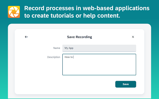 SAP Enable Now, browser application recorder screenshot