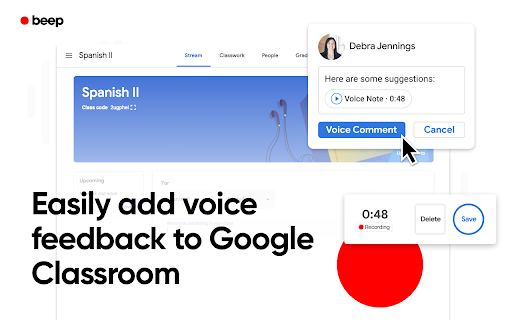 Audio Recordings for Google Classroom - Beep screenshot