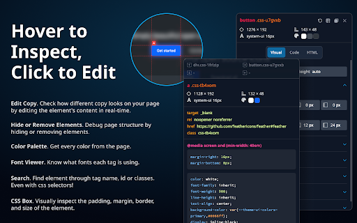 Hoverify: All-in-one extension for web developers screenshot