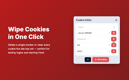 Cookie Editor screenshot