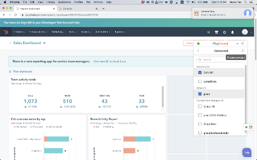 RingCentral for HubSpot screenshot
