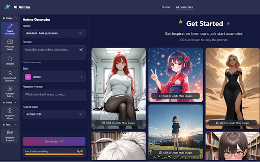 Free AI Art Generator - AIAnime screenshot