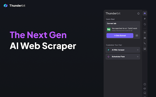 Thunderbit: AI Web Scraper & Web Automation Agent screenshot