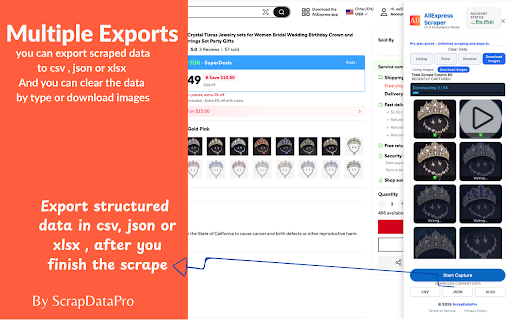 AliExpress Scraper – Export Ali express Reviews, Listings & Seller Export screenshot