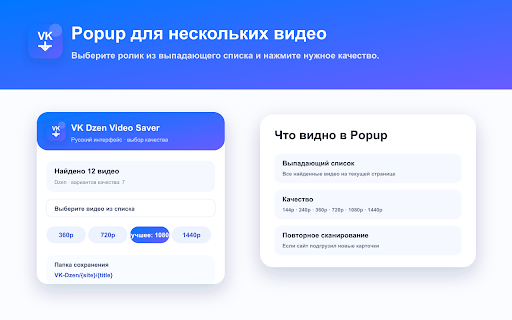 VK Video Downloader & Dzen Saver screenshot