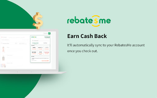The RebatesMe Cash Back Button screenshot