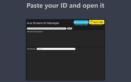 Ace Stream ID Manager screenshot