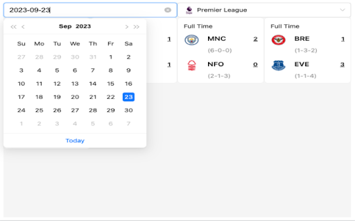 European Football Leagues Score screenshot