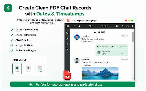 Chat Exporter Pro - Save Messenger & AI Chats screenshot