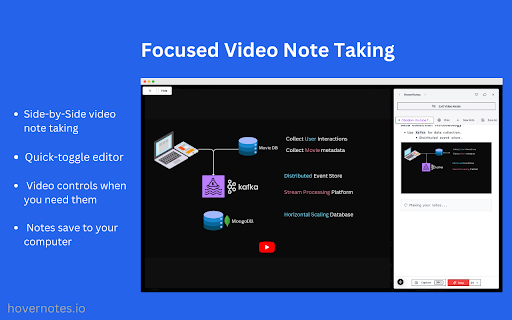 Obsidian AI Video Notes & Screenshots (YouTube, Udemy, etc) - HoverNotes screenshot