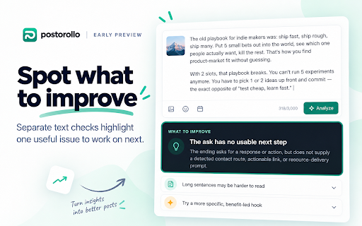 Postorollo – LinkedIn Post Analytics screenshot