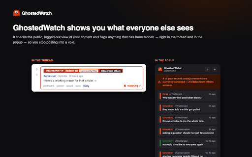 GhostedWatch screenshot