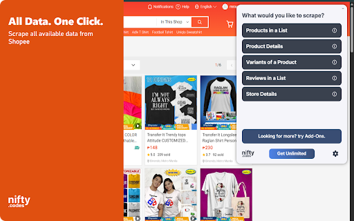 S-Market Scraper: Export Products, Reviews, Stores & More screenshot