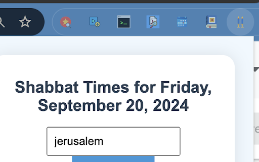 Shabbat Times screenshot