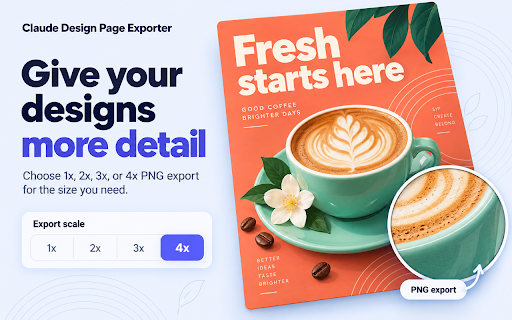 Claude Design PNG Exporter, Batch Page Export, Save PNGs & Project ZIP File screenshot