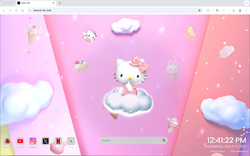 Pink Hello Kitty Live Wallpaper screenshot