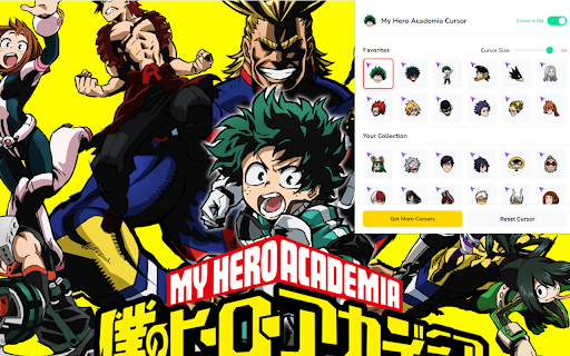 My Hero Academia Cursor ★ Custom Cursor for Chrome™ screenshot